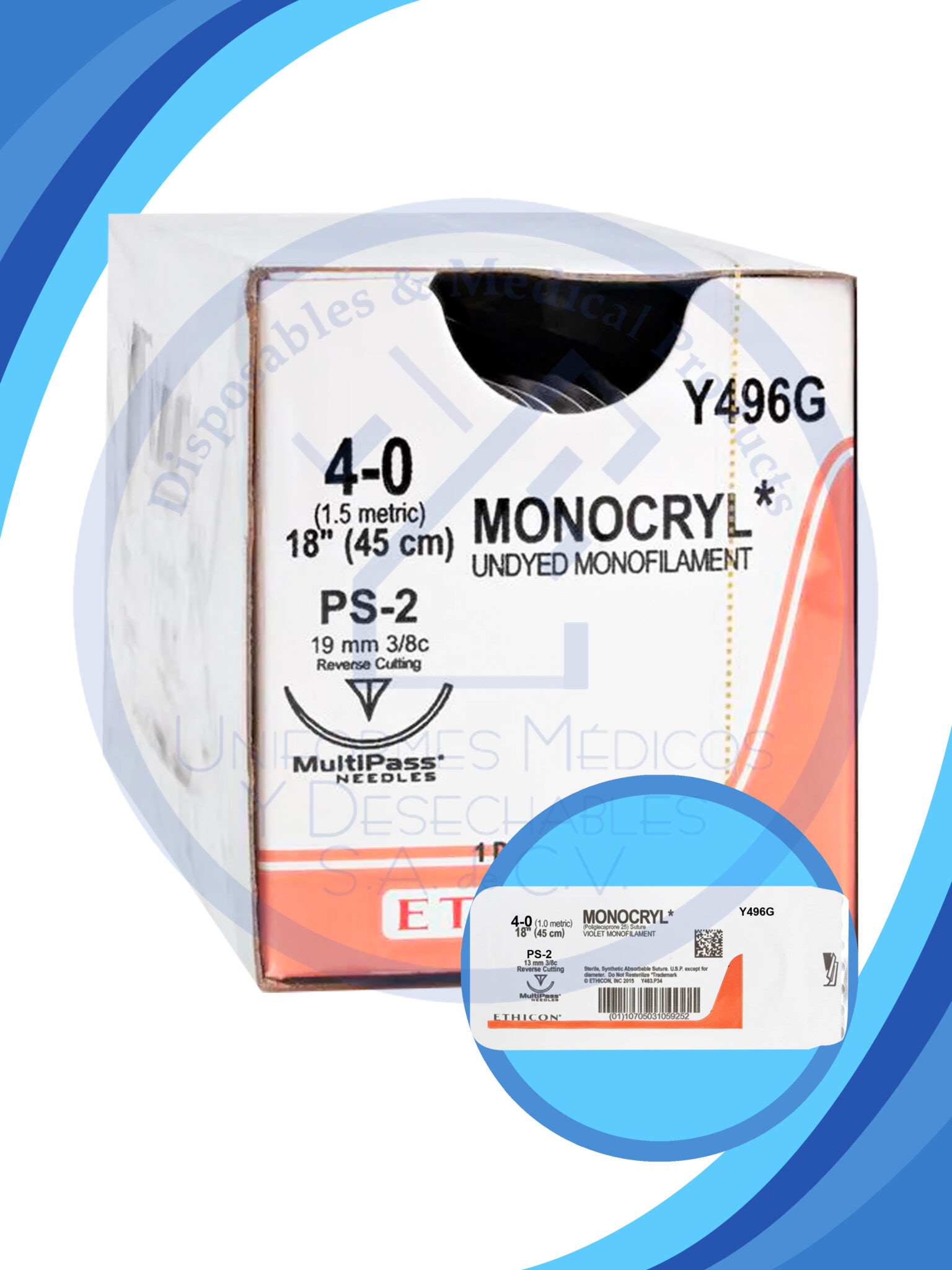 Mc Sutura Monocryl Y G Plastica Ethicon Umd