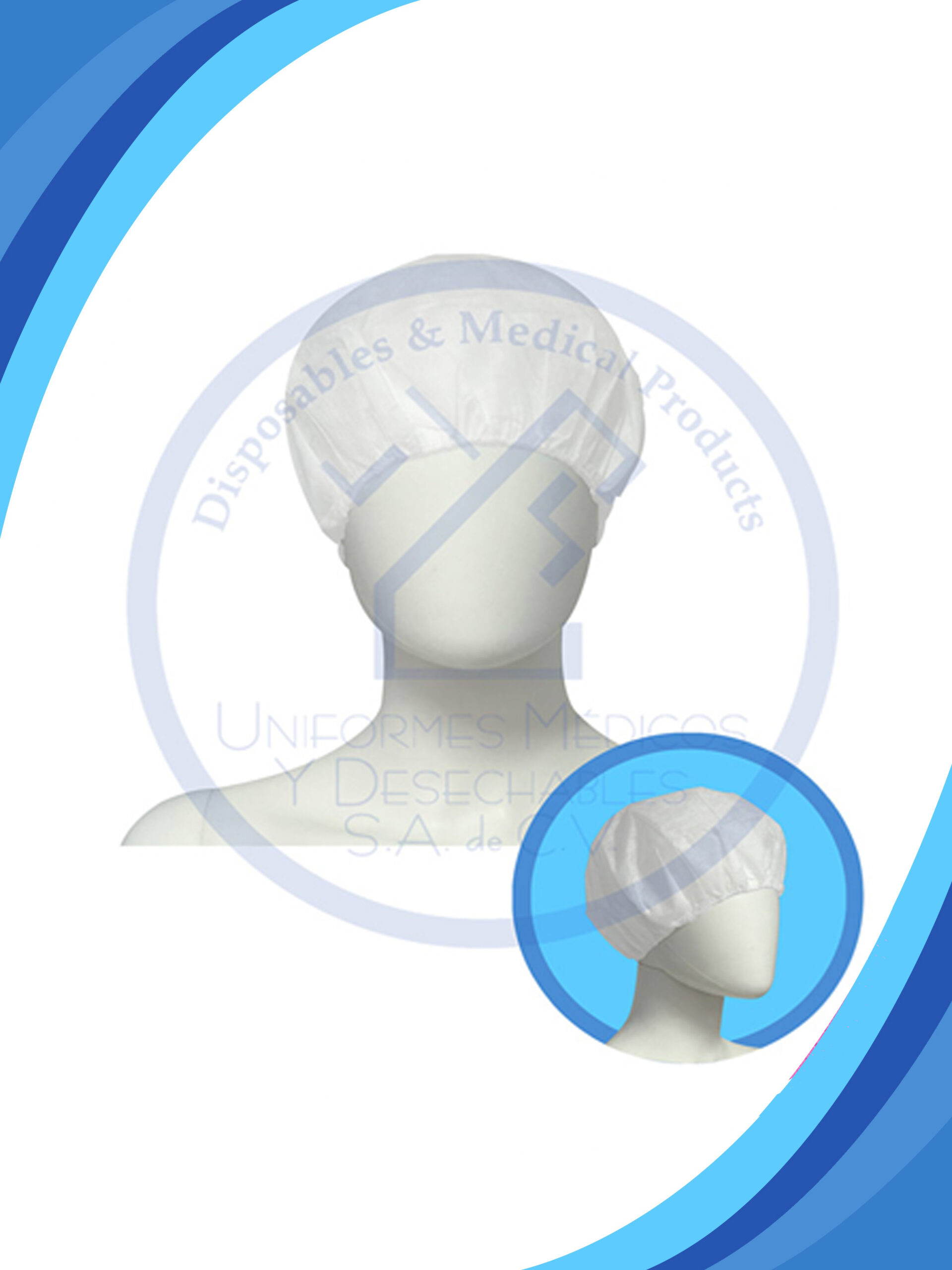 0053, GORRO PACIENTE SMS BLANCO C/100 PZ