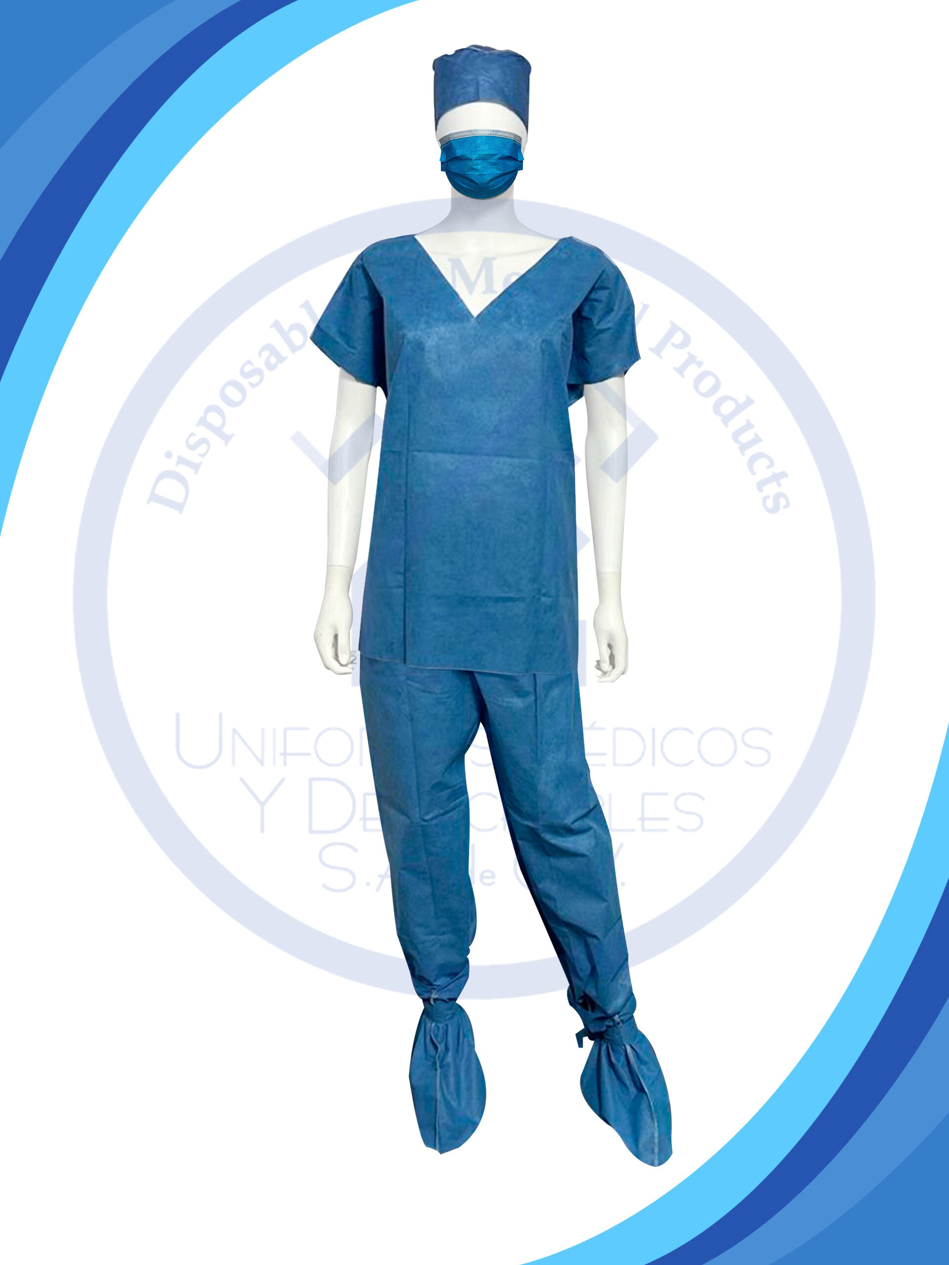 0059, KIT CIRUJANO SMS AZUL CON PIJAMA