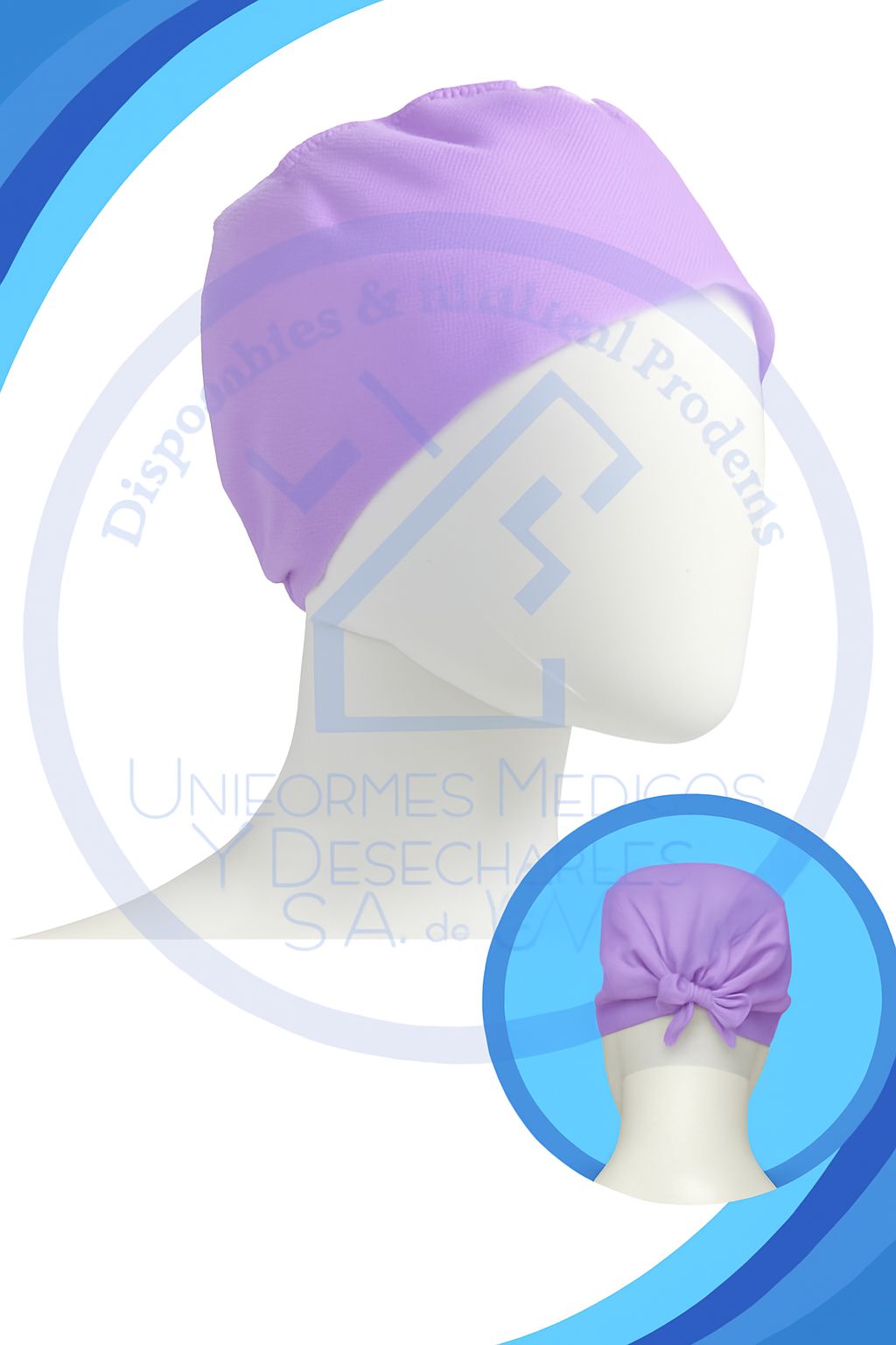 0159, GORRO CIRUJANO SMS LILA C/100 PZ 35 GR