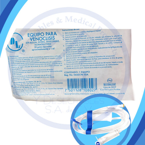 MC2062, EQUIPO P/VENOCLISIS NORMOGOTERO S/AGUJA DL
