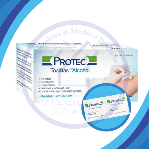 MC2387, TOALLAS ALCOHOLADAS C/100 PROTEC 2000600,